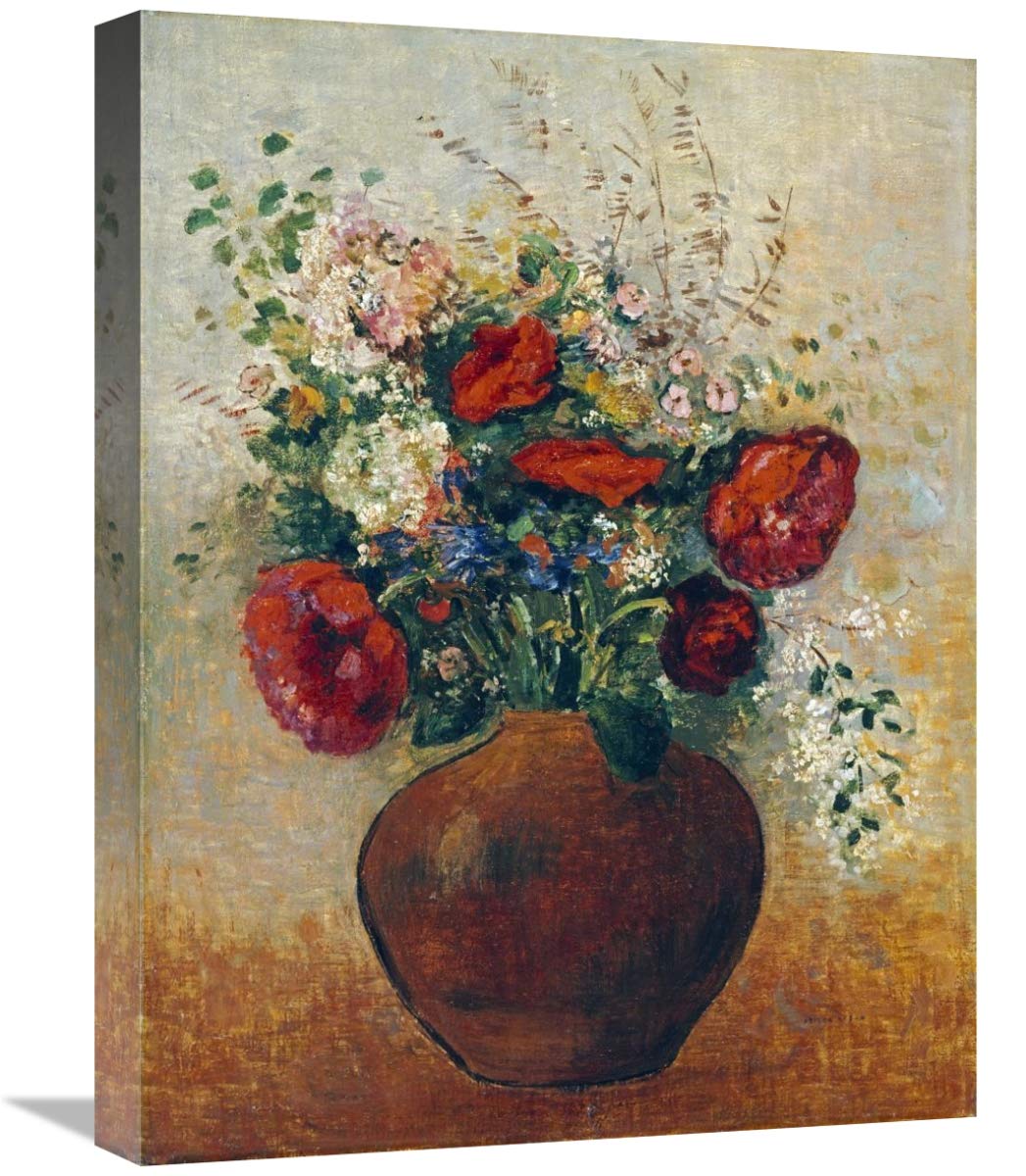 Odilon Redon 22 Inch Floral Vase Art Print - Wall Decor for Living Room, Bedroom & Office - Premium Canvas Painting Reproduction