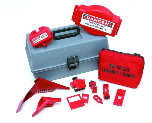 Brady Combination Lockout Toolbox Kit with 2 Safety Padlocks - Secure Industrial Equipment & Electrical Panels for OSHA Compliance | Workplace Safety & Maintenance Use