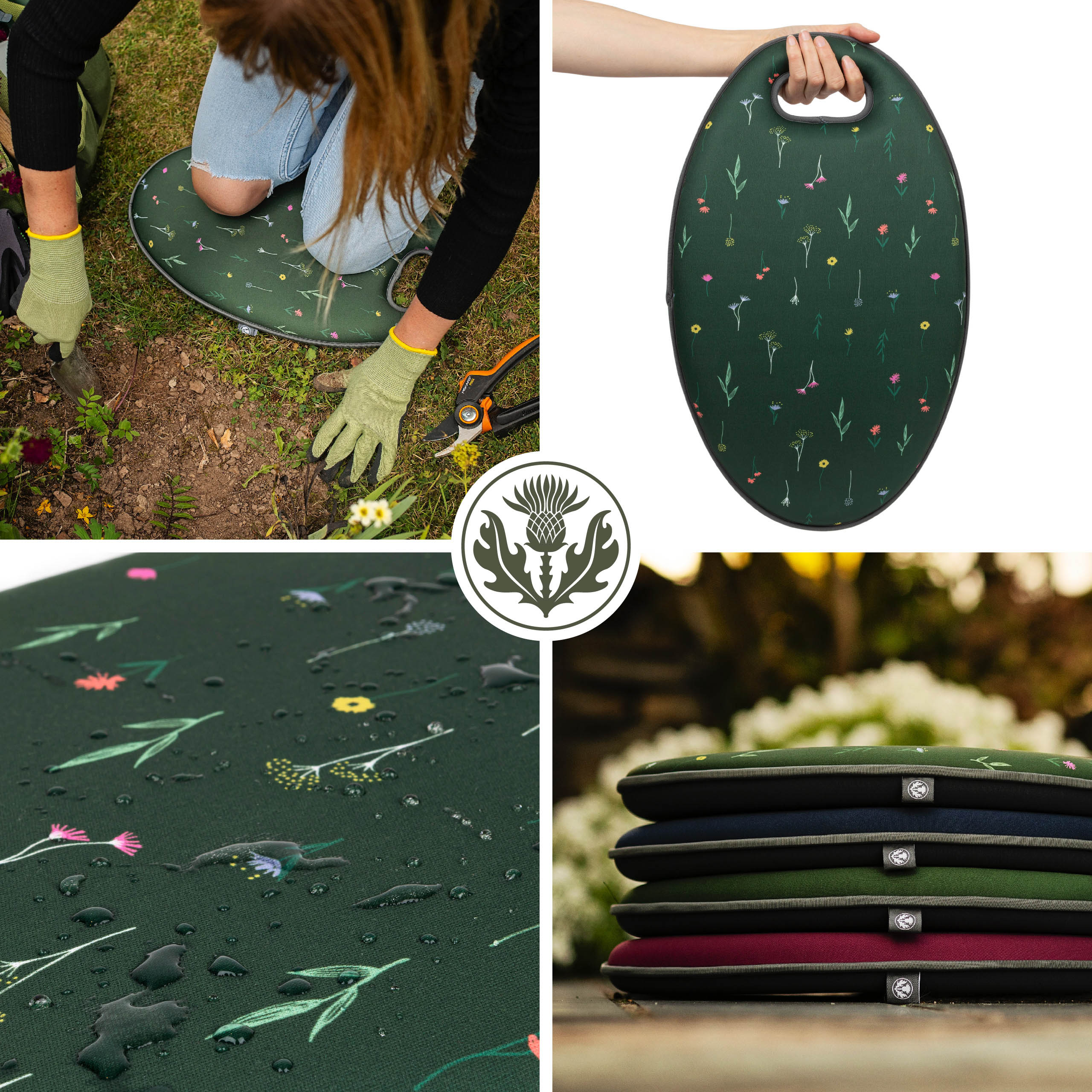 Thistlewood Memory Foam Garden Kneeler Pad - Comfortable Cushion for Gardening, Weeding & Outdoor Work - Waterproof & Durable Knee Protection for Seniors & Adults - Perfect for Lawn Care, Planting & Yard Maintenance