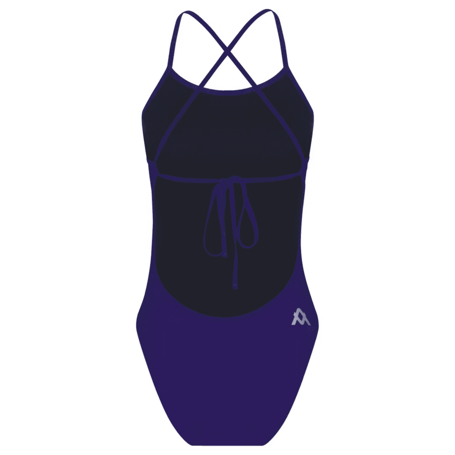 AMANZI Girls Tie Back Swimsuit - Blueberry One Piece Bathing Suit for Kids | Beach, Pool & Summer Water Activities