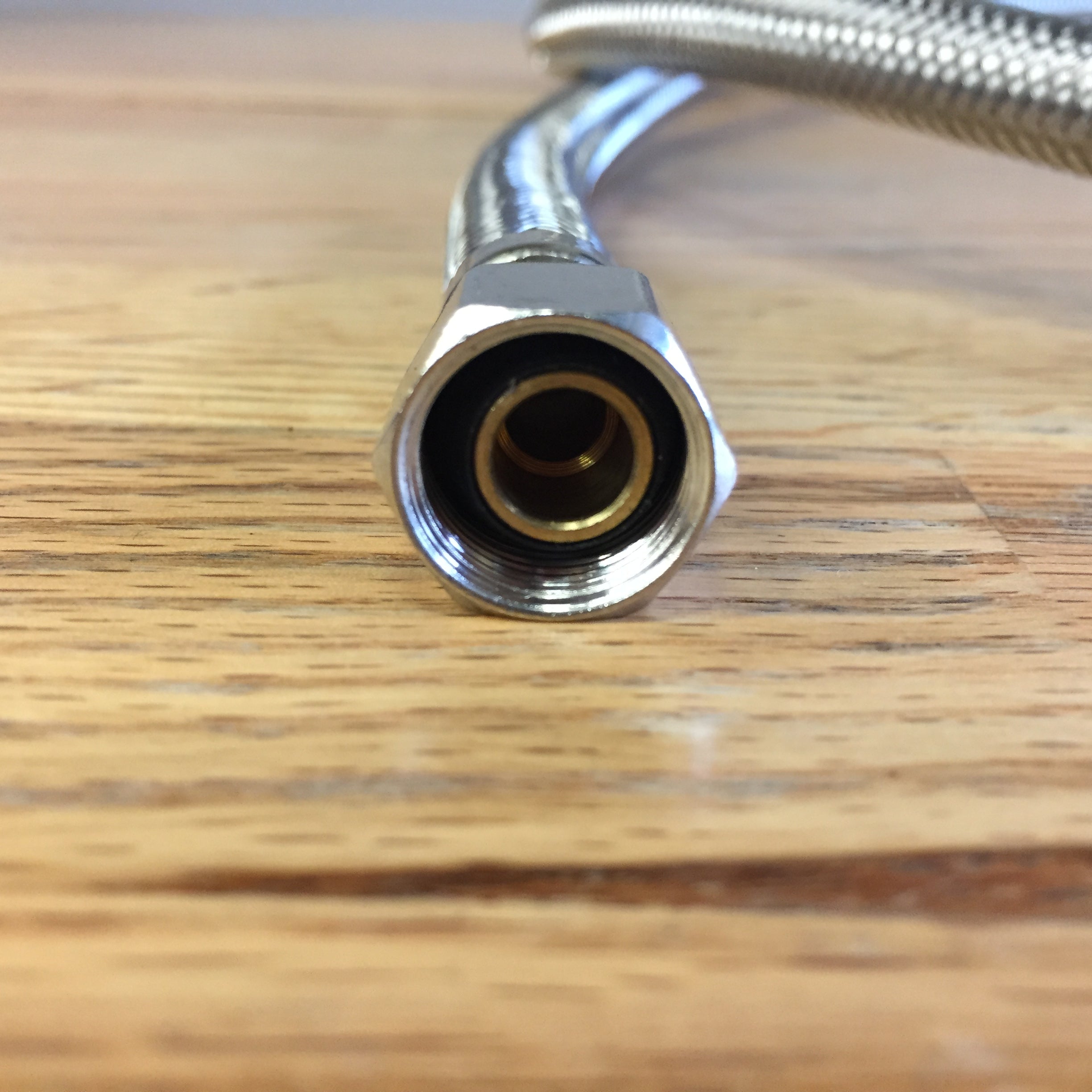 Braided Stainless Steel Water Line - 60 Inch Flexible Water Supply Hose for Kitchen, Bathroom, Refrigerator & Ice Maker - Corrosion Resistant & Durable Plumbing Pipe