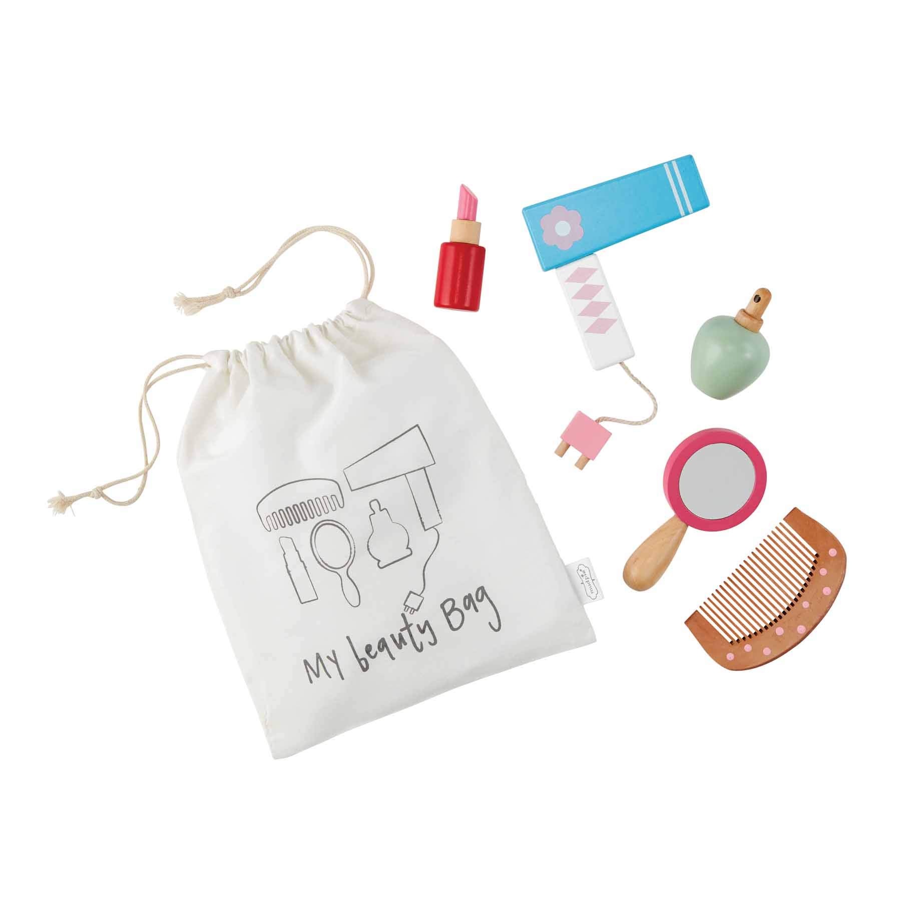 Mud Pie Wooden Makeup Toy Play Set for Kids - Pretend Play Cosmetic Kit for Girls & Boys - Perfect for Imaginative Play, Birthday Gifts & Role Playing Games