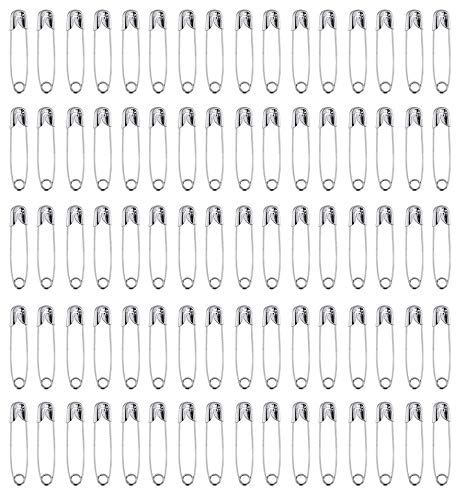 Floranea 100-Piece 18mm Small Metal Safety Pins for Sewing, Jewelry Making, DIY Crafts, Fabric Fastening - Silver | Perfect for Office, Home, Art Projects & Clothing Accessories