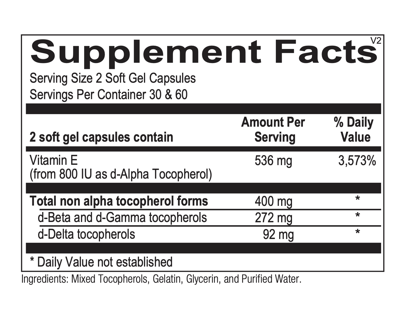 Natural Vitamin E Mixed Tocopherols Supplement - Antioxidant Skin & Hair Care - Supports Immune Health | Perfect for Daily Wellness & Beauty Routine