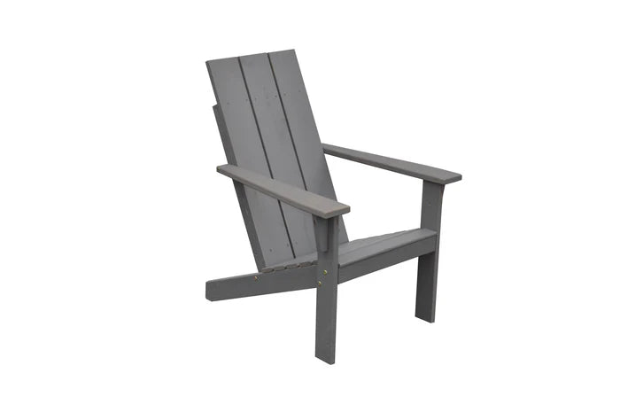 Modern Adirondack Chair - Contemporary Outdoor Lounge Chair with Weather-Resistant Wood - Perfect for Patio, Garden, Poolside & Backyard Relaxation