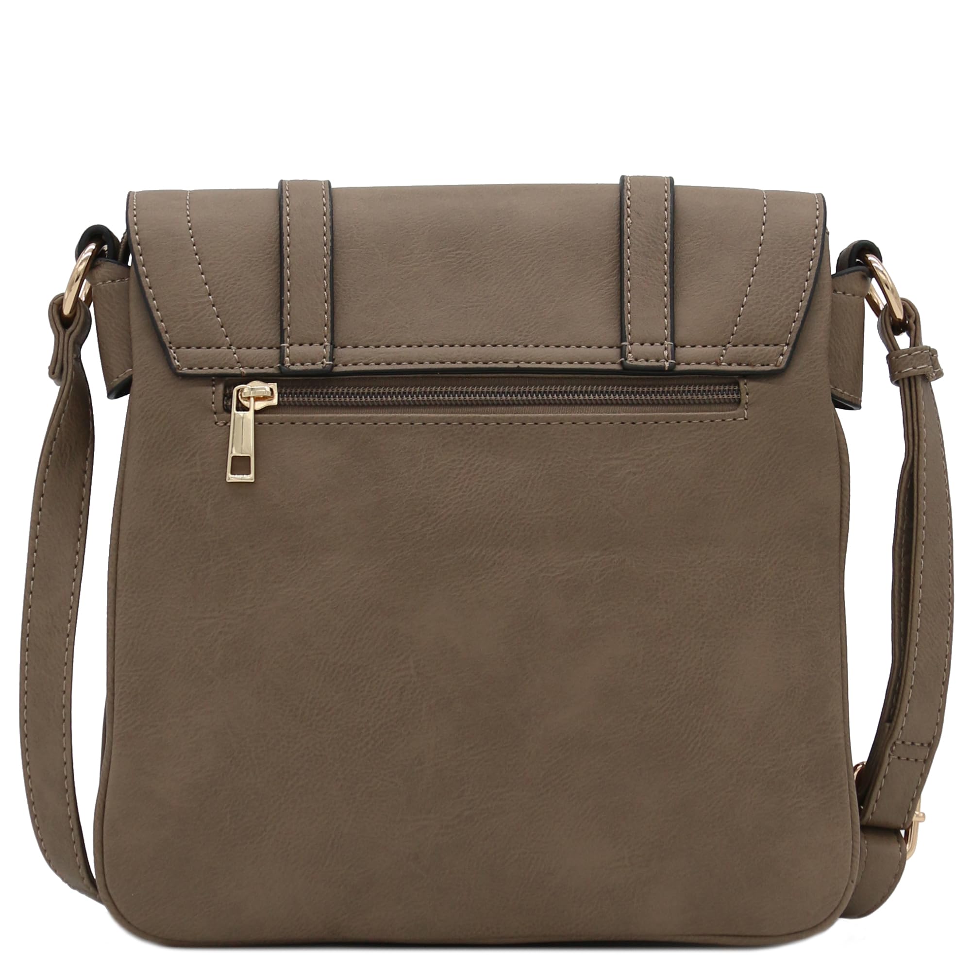 ALYSSA Double Compartment Large Flapover Crossbody Bag for Women - Stylish Leather Shoulder Purse with Adjustable Strap, Perfect for Work, Travel & Everyday Use