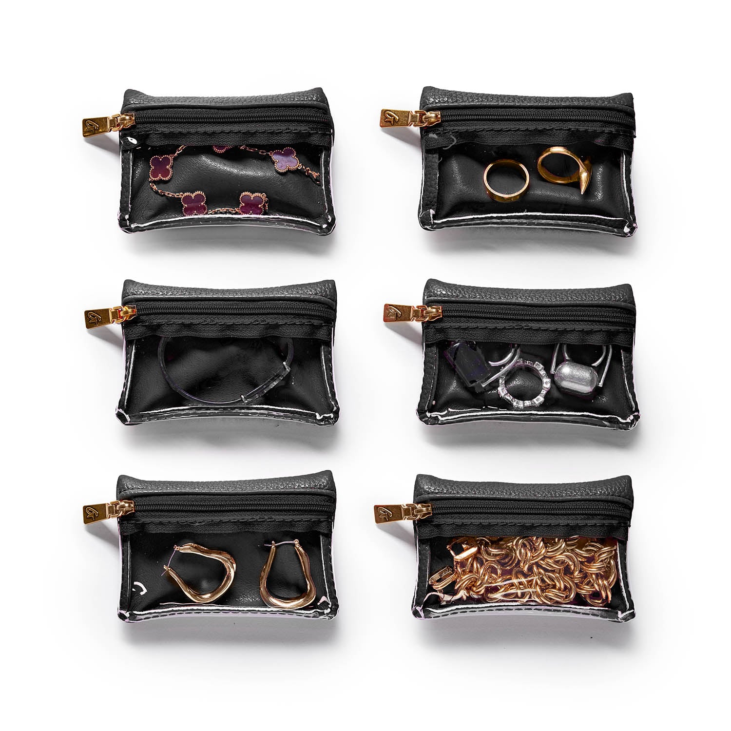 Pebble Jewelry Case - Black | Elegant Jewelry Organizer for Necklaces, Rings & Earrings | Perfect for Travel, Gifts & Home Storage