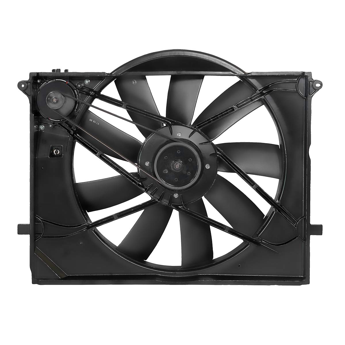 DNA MOTORING OEM-RF-0297 Direct Replacement Radiator Cooling Fan Assembly for 2000-2002 Mercedes-Benz S430/S500/CL500 & 2001 CL55 AMG - Black Factory Style Cooling Fan | Perfect for Engine Overheating Prevention & Summer Driving