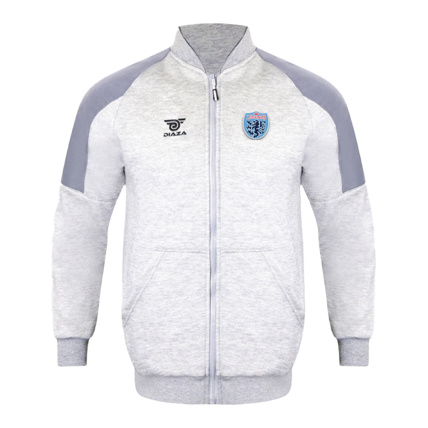 Legends FC Vintage Jacket Grey - Retro Soccer Style Windbreaker for Men & Women - Perfect for Matchdays, Training & Streetwear Fashion