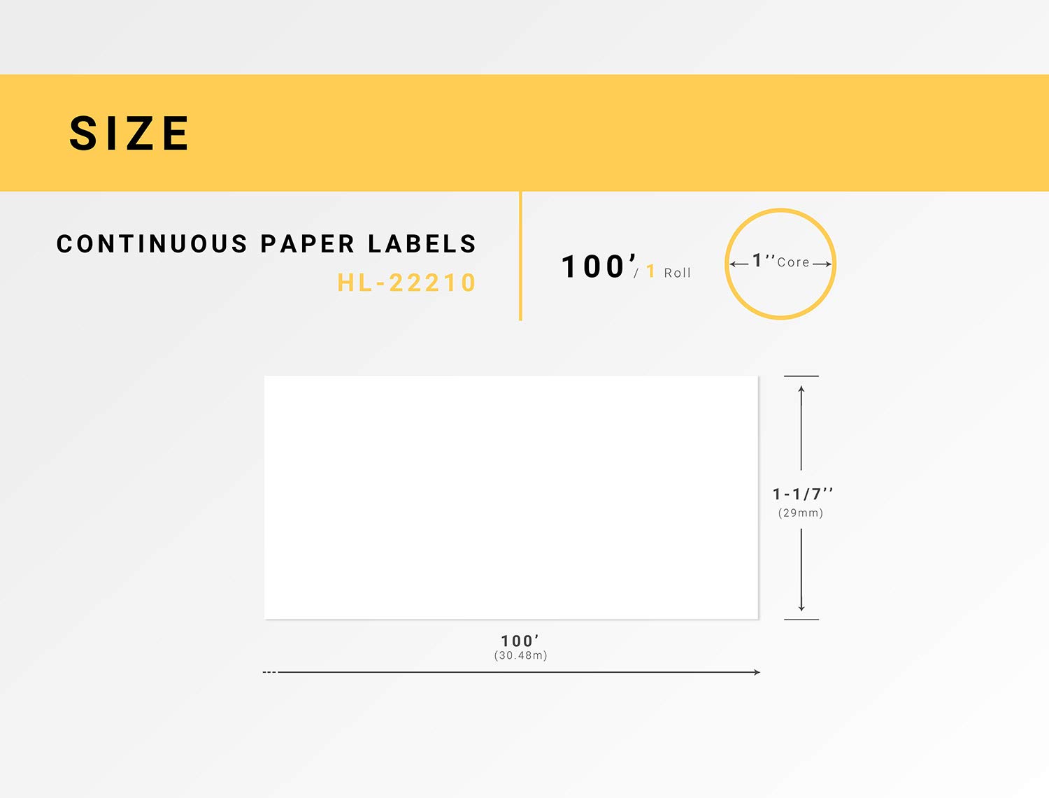 HOUSELABELS Compatible with Brother QL-700 QL-710W QL-720NW DK-2210 Label Printer - 1-1/7