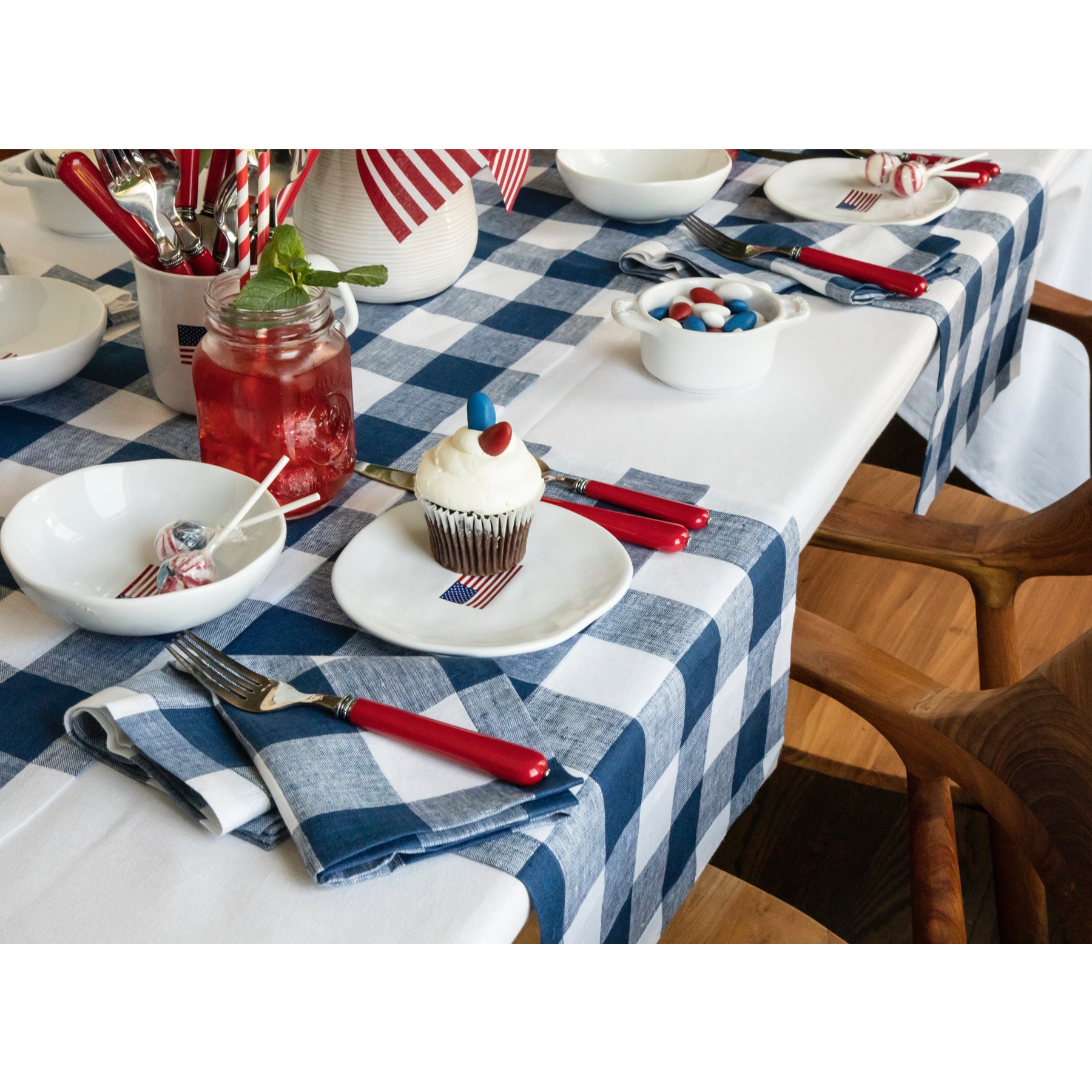 Buffalo Check Cotton Placemats Set of 4 - Rustic Farmhouse Table Decor for Dining Room, Kitchen, and Holiday Gatherings