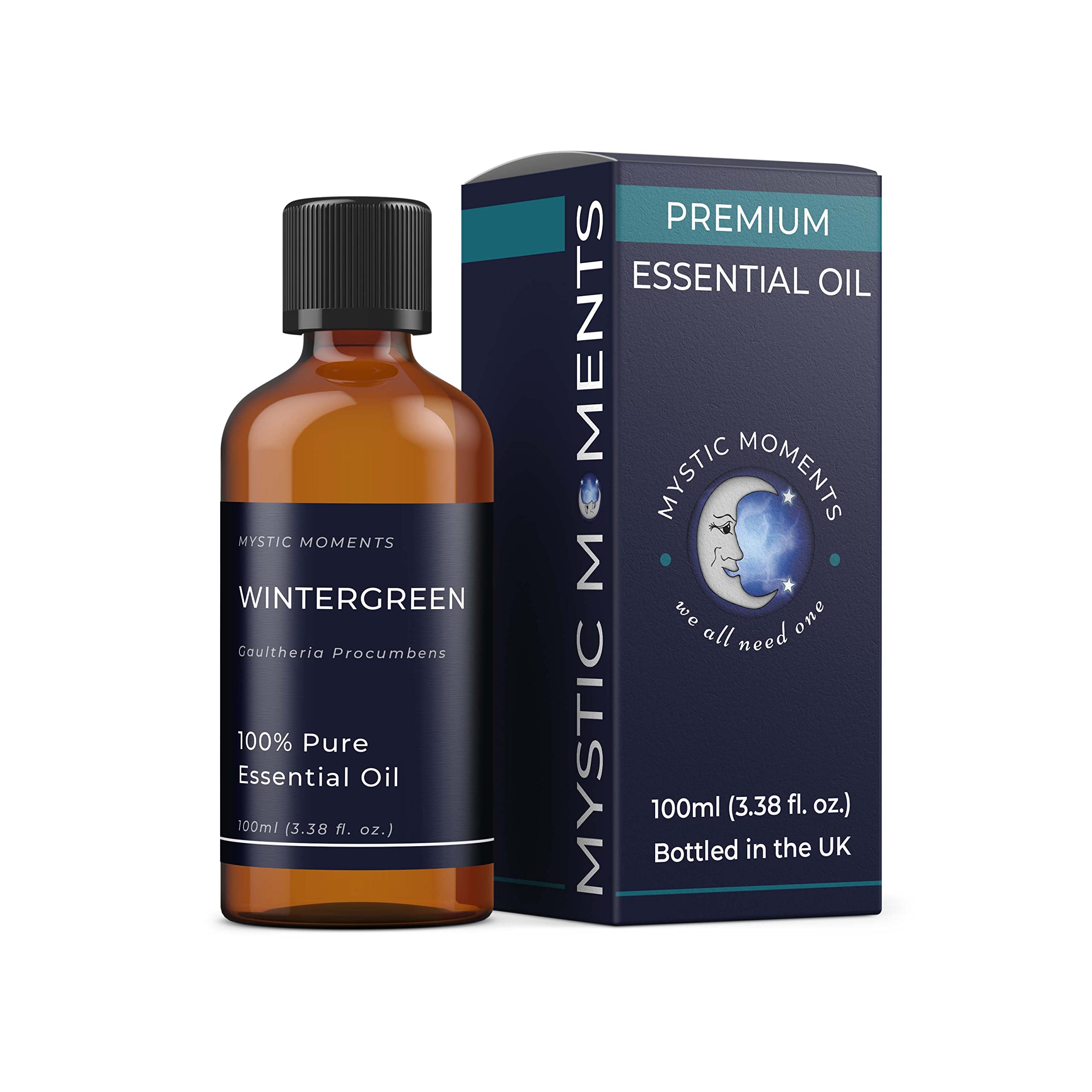 100% Pure Wintergreen Essential Oil - 100ml | Aromatherapy, Massage & Pain Relief | Mystic Moments | Perfect for Diffusers, Skincare & DIY Blends