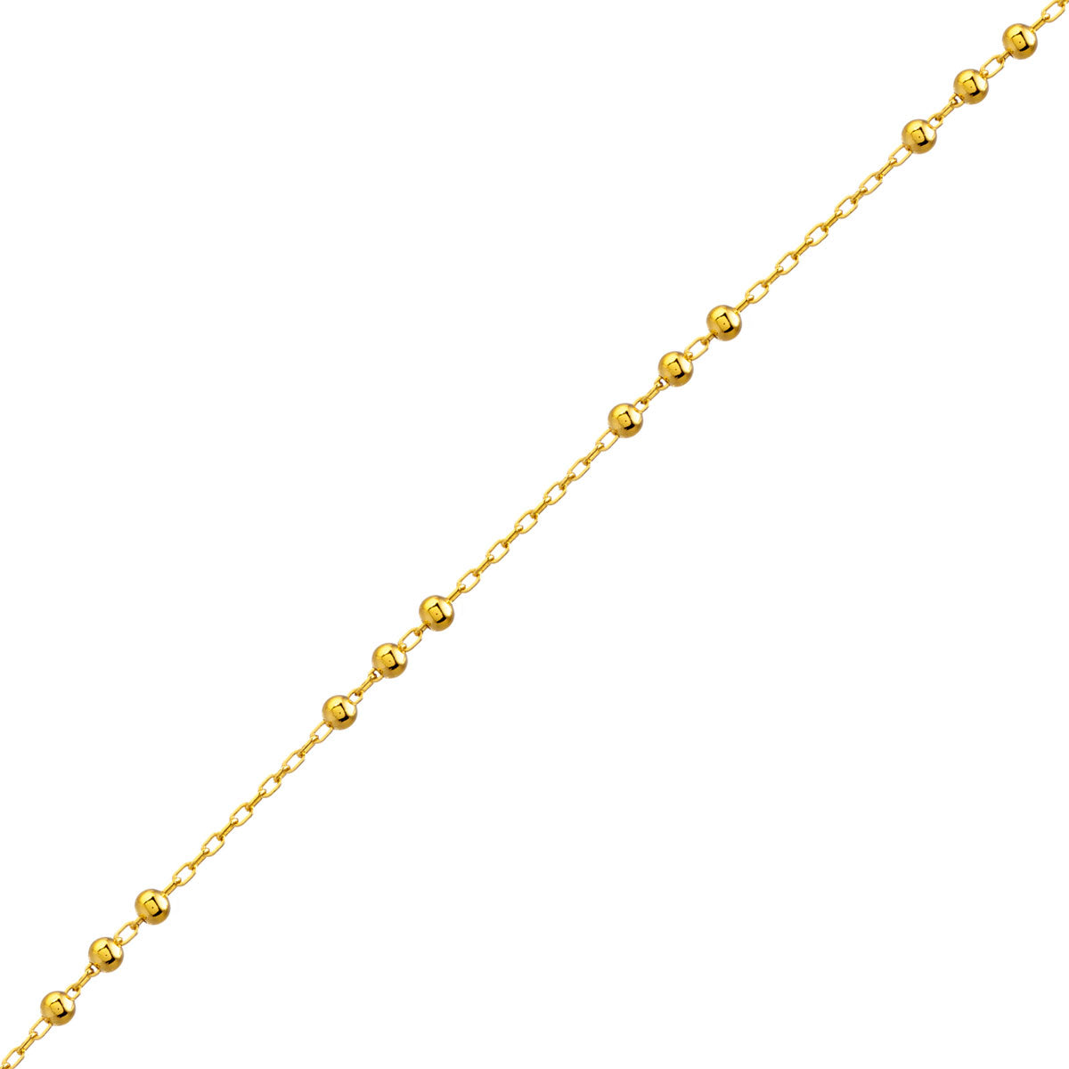 Elegant Gold Beaded Chain Bracelet for Women - Perfect for Parties, Weddings & Everyday Wear