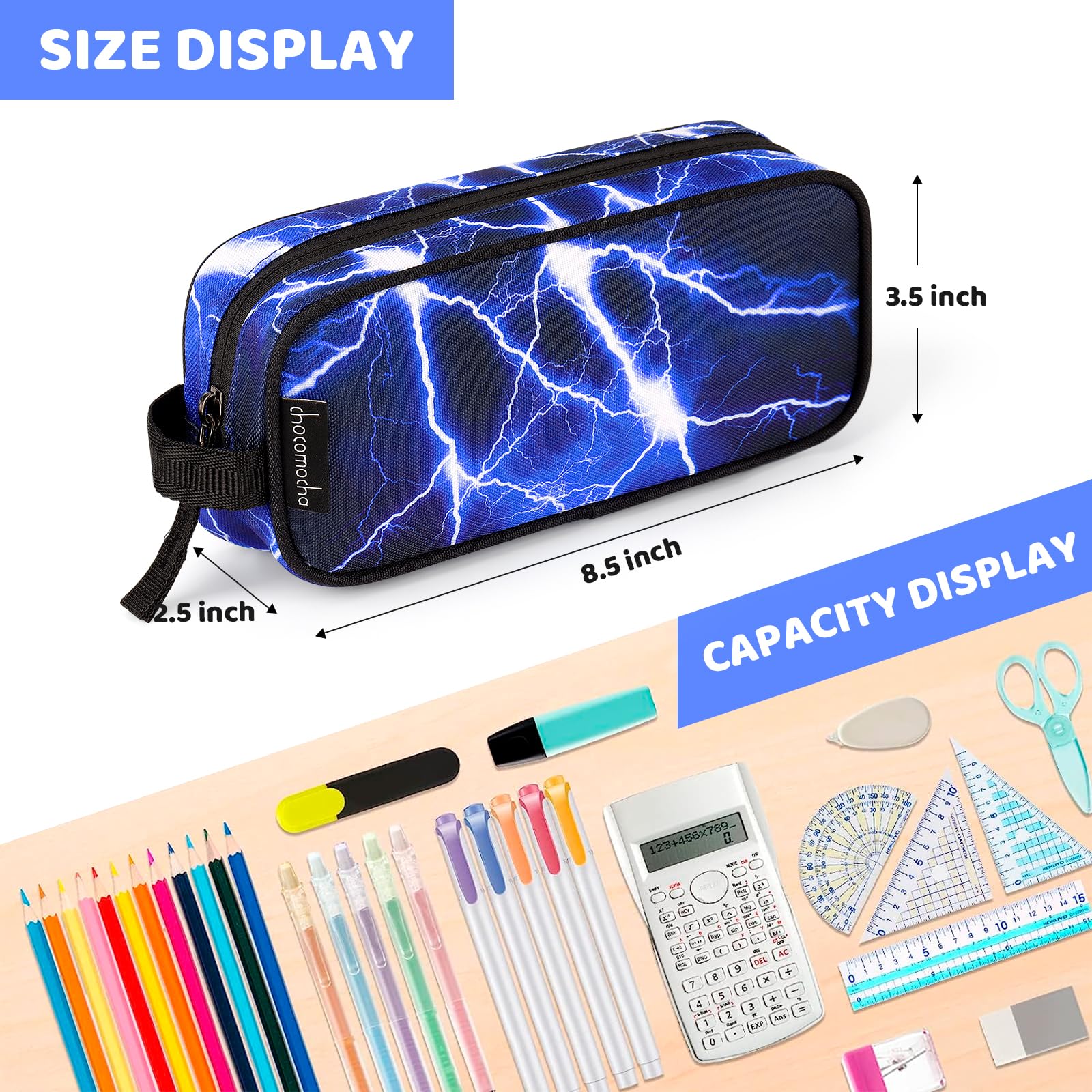 Choco Mocha Soft Pencil Case for Kids - Cute School Supplies Pouch for Boys & Girls - Perfect for School, Travel & Art Storage