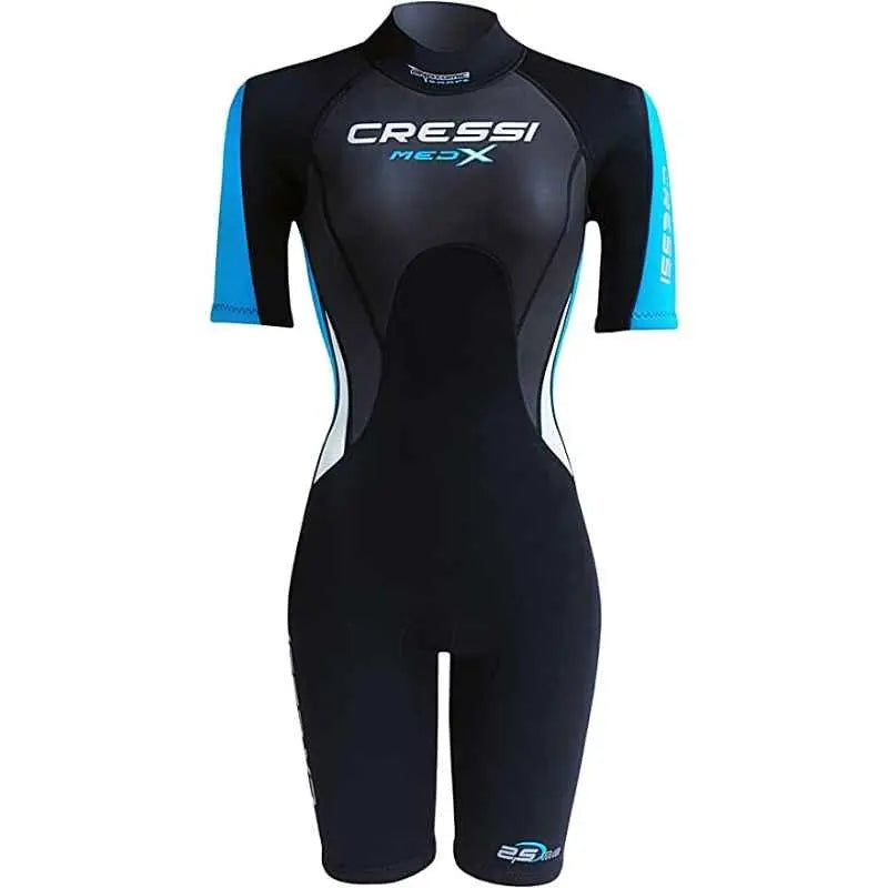 Premium CRESSI 2.5mm Shorty Wetsuit for Women - Comfortable Neoprene Swimwear for Surfing, Snorkeling & Water Sports