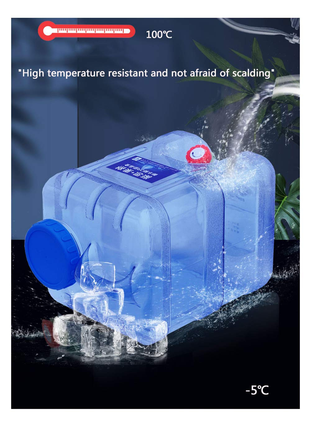 20L Portable Folding Water Container - Insulated Camping Fridge Water Carrier for Outdoor Adventures, Hiking, Picnics & RV Trips