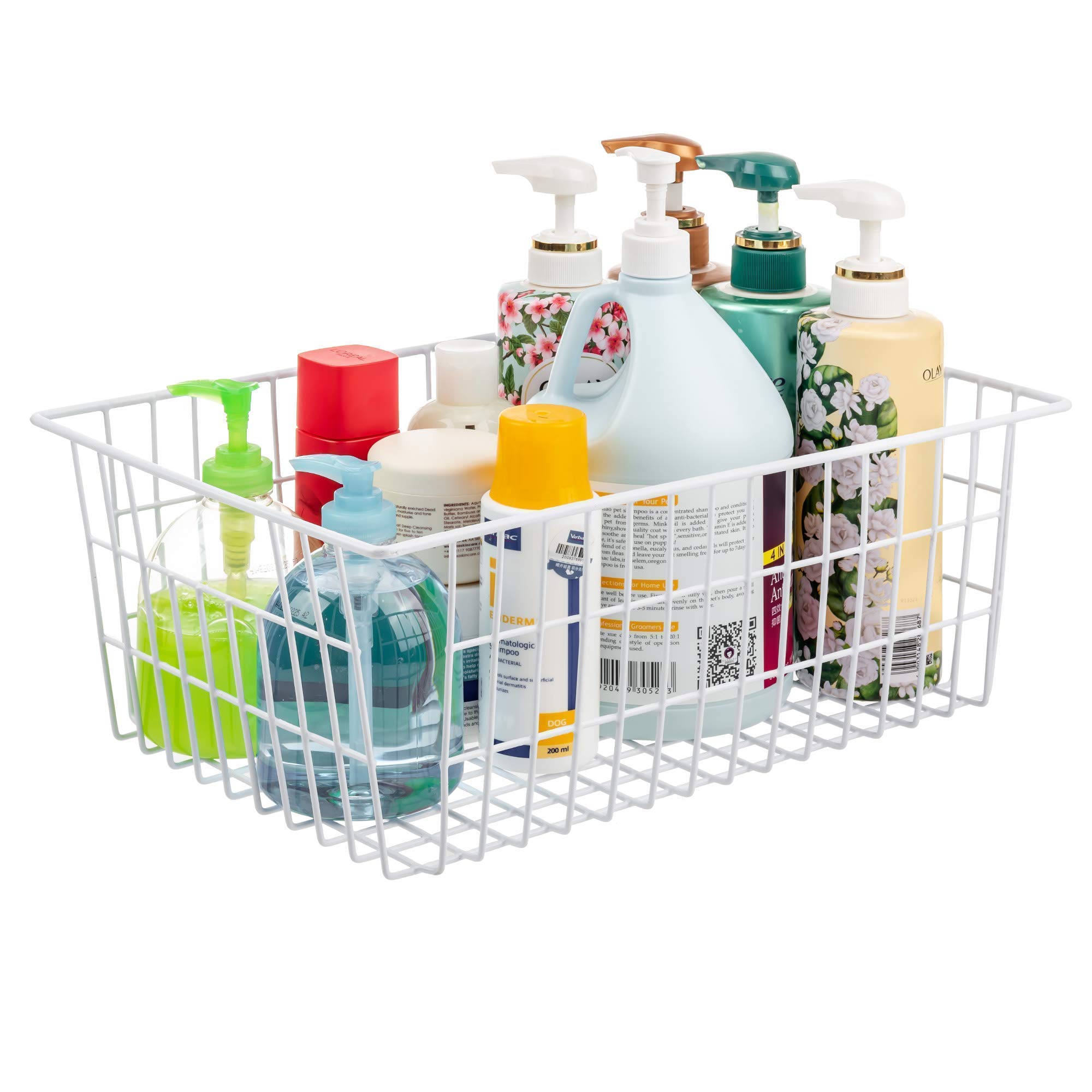 Redrubbit Wire Storage Basket & Cabinet Shelf Organizer - Perfect for Kitchen, Bathroom, and Closet Organization