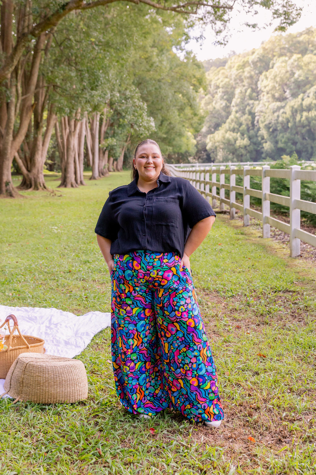 Larsa Pant In Africa by Kasey Rainbow - Trendy Women's Printed Pants for Casual Wear, Travel & Vacation Outfits
