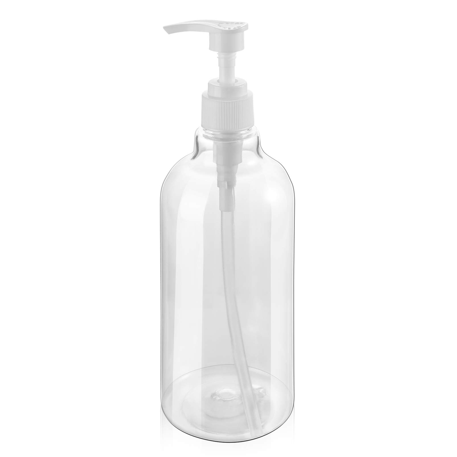 TOPBATHY 8-Pack 500ml Clear PET Pump Bottles - Refillable Shampoo, Lotion & Liquid Dispensers for Bathroom, Kitchen & Travel - BPA-Free Plastic Containers for Soap, Conditioner & Cleaning Products