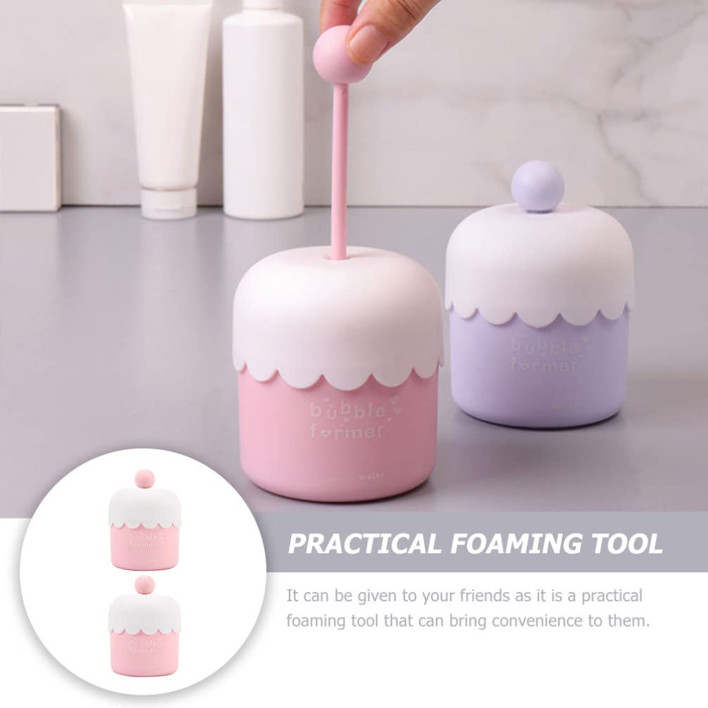 2pcs Facial Foaming Cup Set - Electric Foam Maker for Deep Face Cleansing, Bubble Maker for Gentle Skin Care - Perfect for Bathroom, Spa & Travel Skincare Routine
