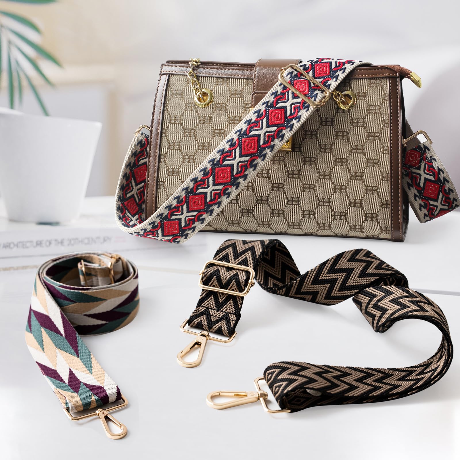 4Pcs Adjustable Crossbody Purse Straps - Wide Shoulder Strap Replacement for Handbags & Bags | Perfect for Daily Use, Shopping & Travel Accessories