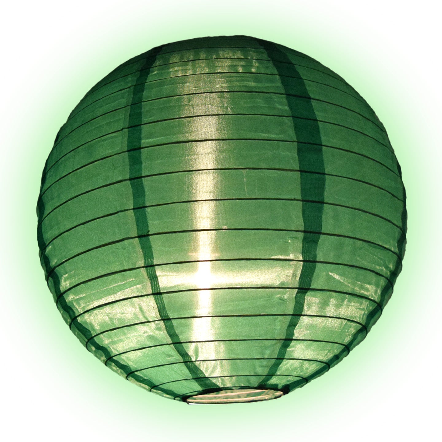 36 Pack Emerald Green Jumbo Shimmering Nylon Lanterns with Even Ribbing - Durable Outdoor Party Decorations for Weddings, Garden Parties & Holiday Celebrations