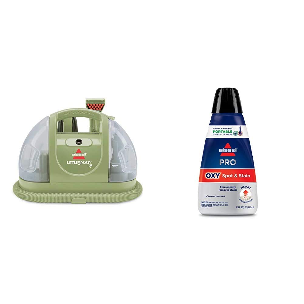 BISSELL Little Green Portable Carpet Cleaner - Multi-Purpose Spot & Stain Remover with Oxy Formula | Perfect for Cars, Upholstery & Home Cleaning