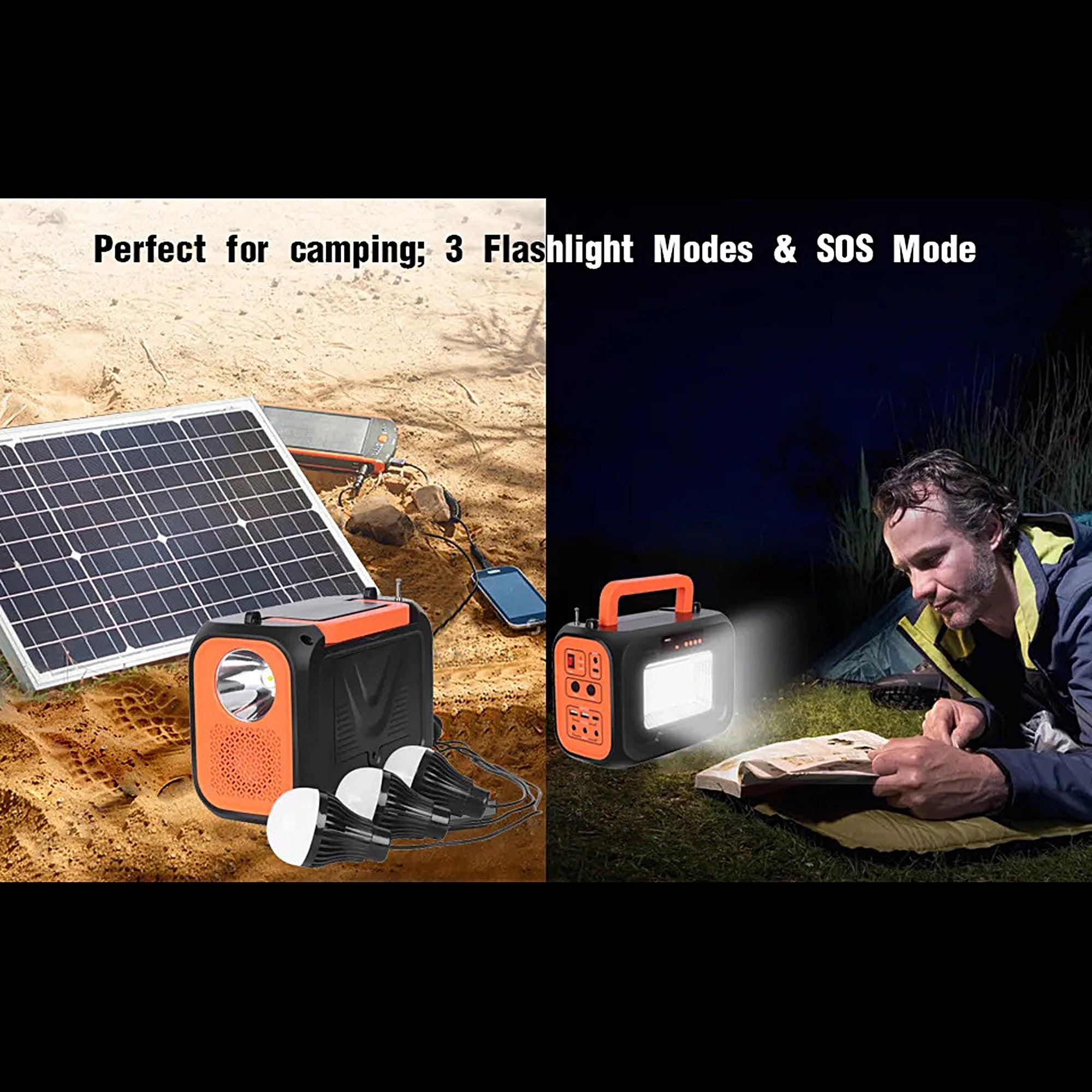 MILEX Insta Solar Generator - Portable Power Station for Camping, Emergencies & Off-Grid Living - 1000W Solar Powered Generator with AC Outlets & USB Ports