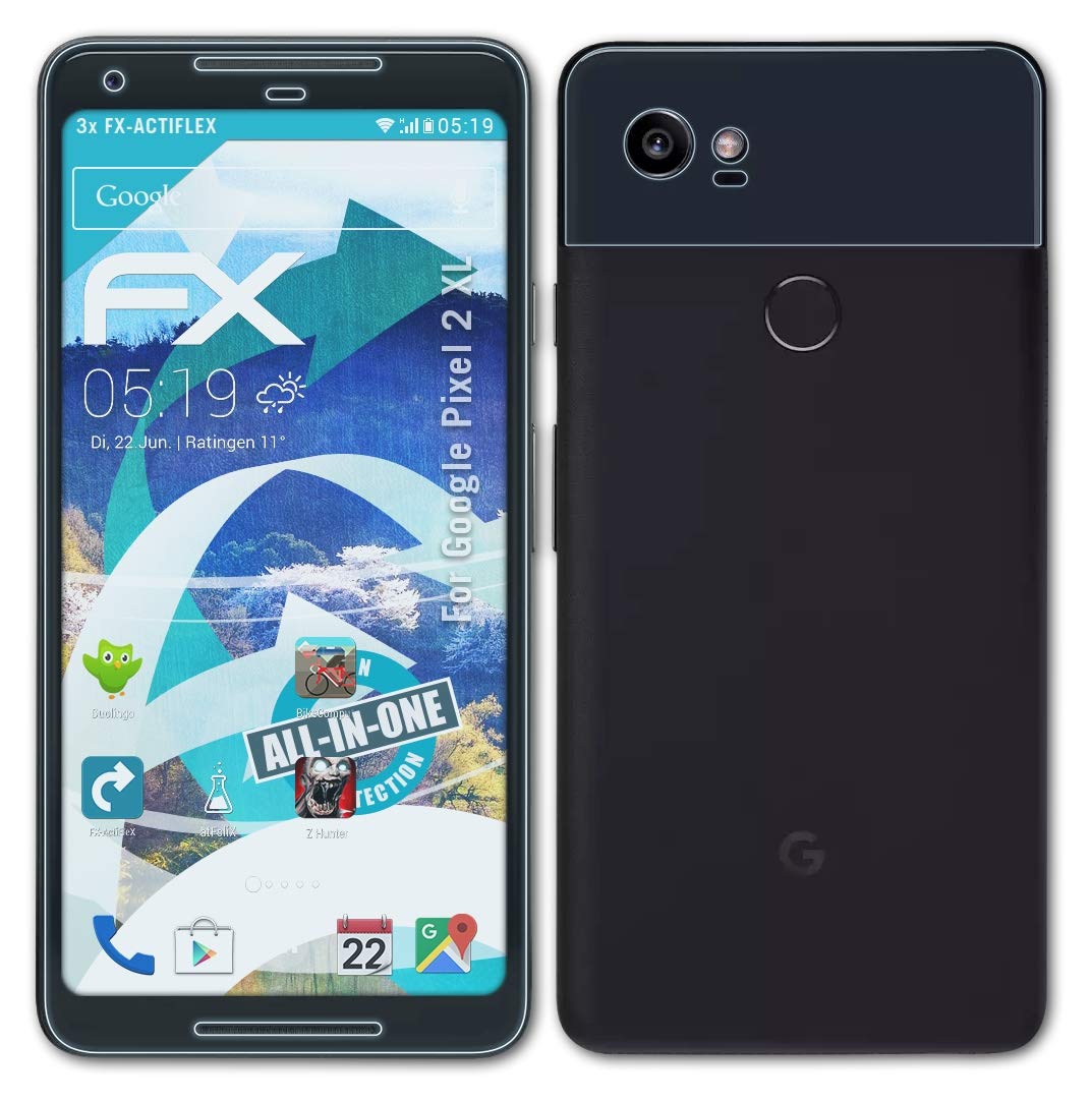 Google Pixel 2 XL Screen Protector - 3 Pack Ultra Clear Flexible HD Film - Scratch & Bubble Resistant for Daily Protection - Perfect for Work, Travel & Outdoor Use