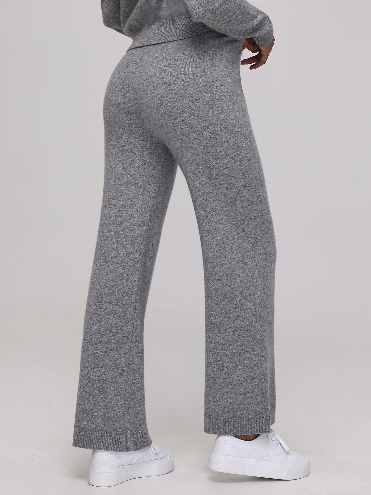 Willow Cashmere Straight Leg Pants for Women - Soft & Comfortable Winter Trousers - Office, Travel & Casual Wear