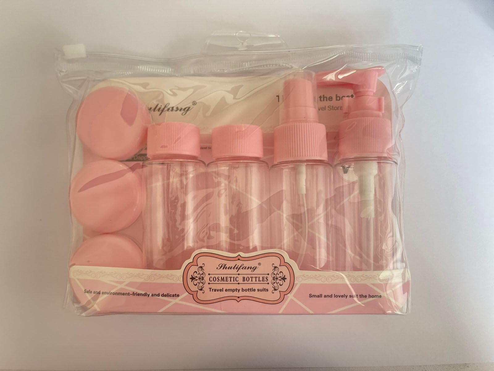 Cellebii 7-Piece Travel Bottle Set for Toiletries - Leak-Proof Refillable Containers for Lotion, Shampoo, Shower Gel & Hand Sanitizer - TSA Approved Travel Accessories for Vacation, Gym & Airplane Carry-On