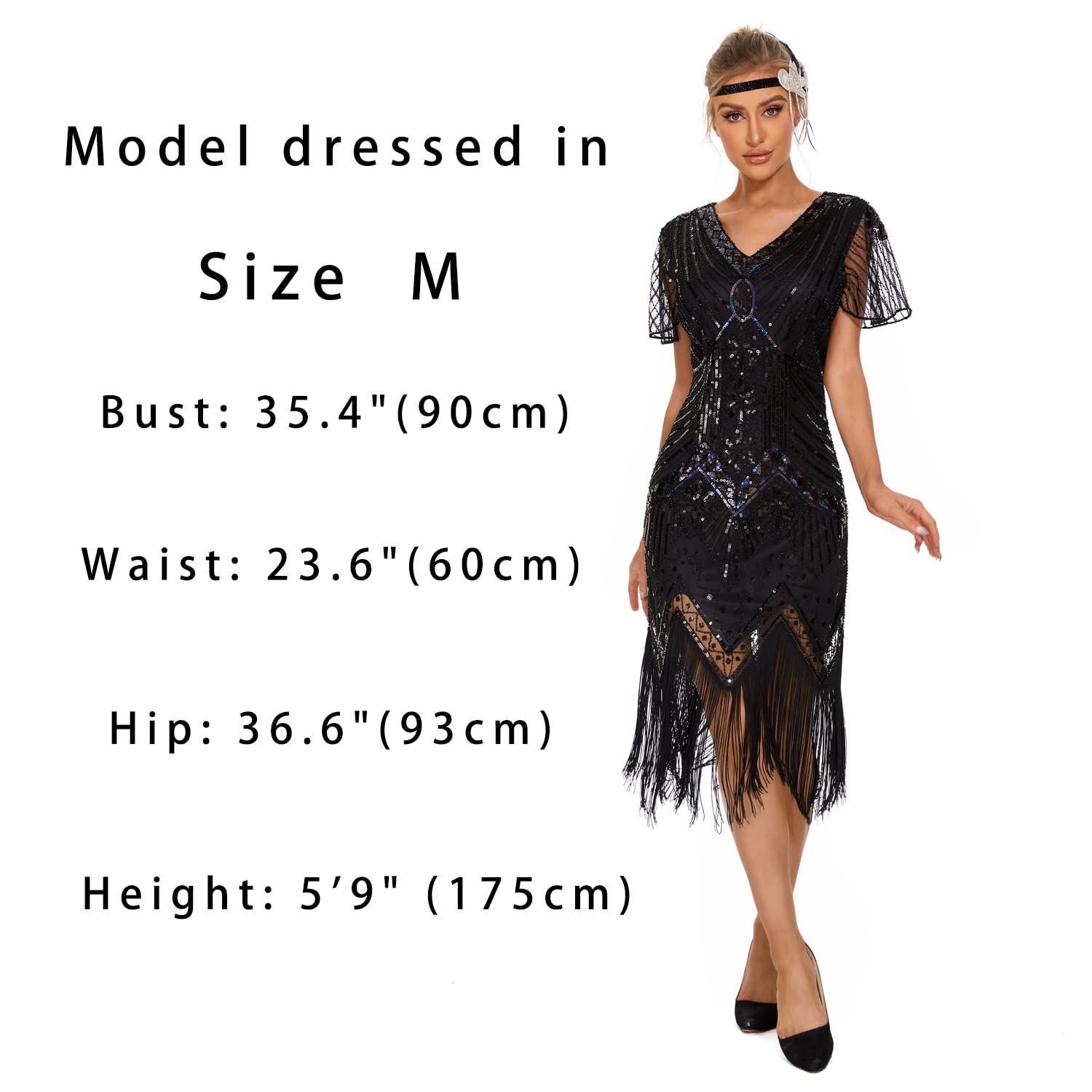 Vintage 1920s Flapper Dresses for Women - Roaring 20s Gatsby Party Dress - Great for Halloween Costumes, Themed Parties & Jazz Age Events