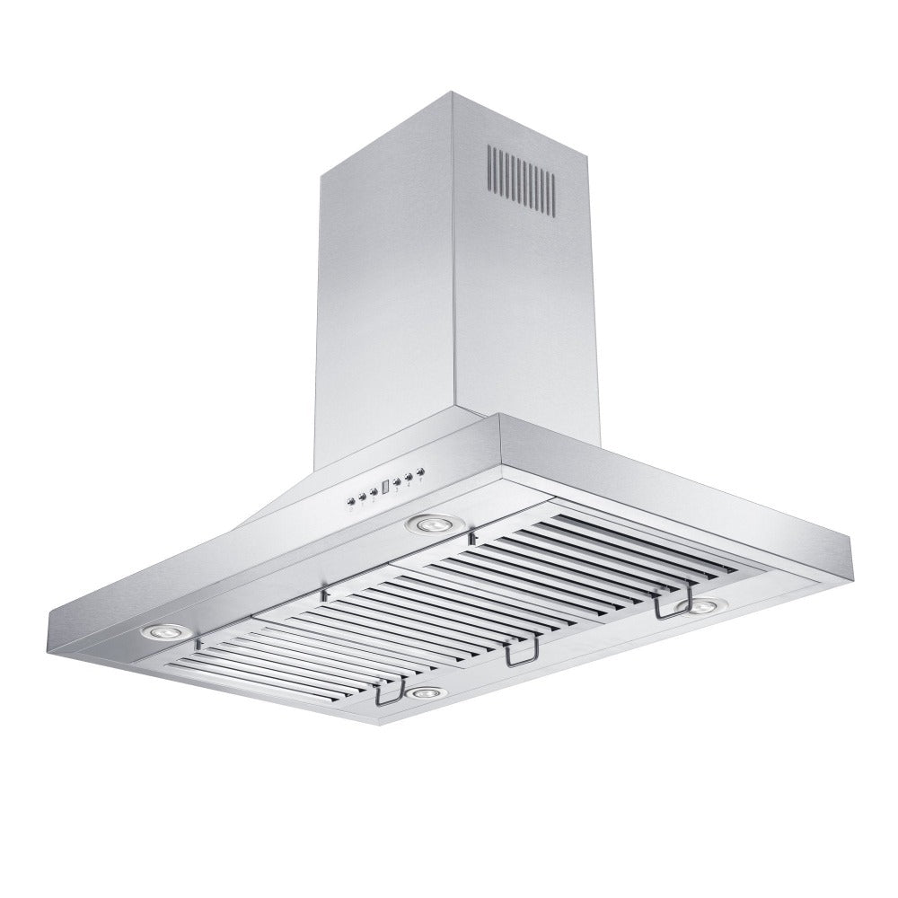 ZLINE Remote Blower Island Mount Range Hood 400/700CFM - Stainless Steel Kitchen Ventilation (GL2i RD/RS) - Perfect for Open Concept Kitchens & Cooking Areas