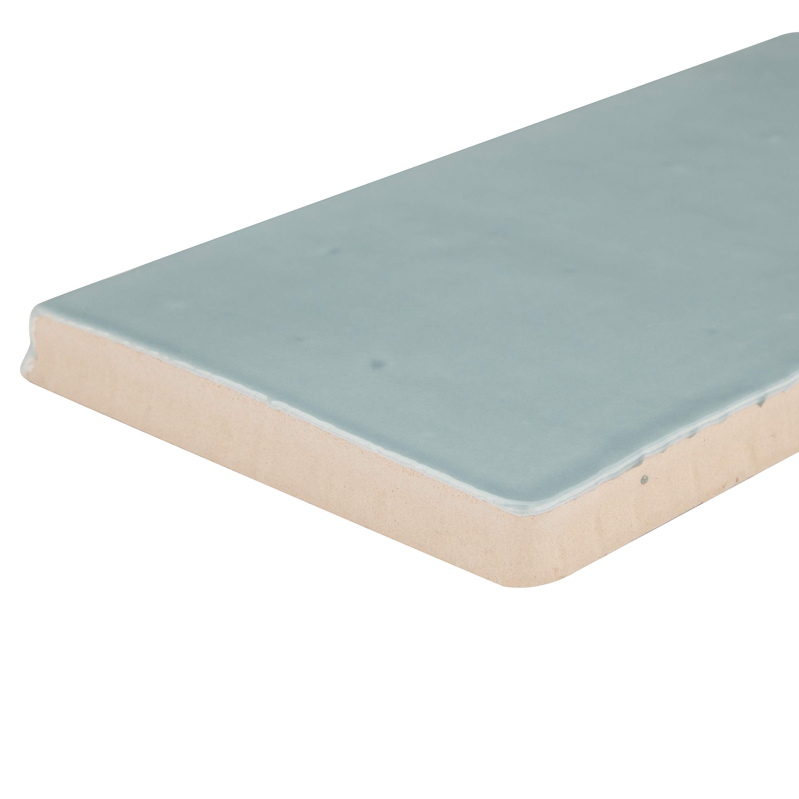 SomerTile WNU36CAC Penn Aqua Ceramic Wall Tile 3x6 Inch - Waterproof Blue Subway Tile for Kitchen Backsplash, Bathroom Shower & Pool Surround - Matte Finish Ceramic Mosaic Tile (10 Sheets/Box)