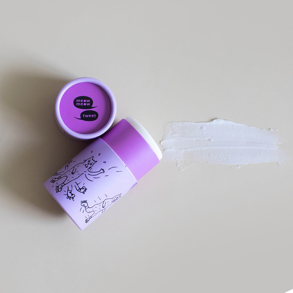 Natural Lavender Bergamot Deodorant Stick by Meow Meow Tweet - Vegan, Aluminum-Free for Sensitive Skin | Perfect for Daily Use, Travel & Gym