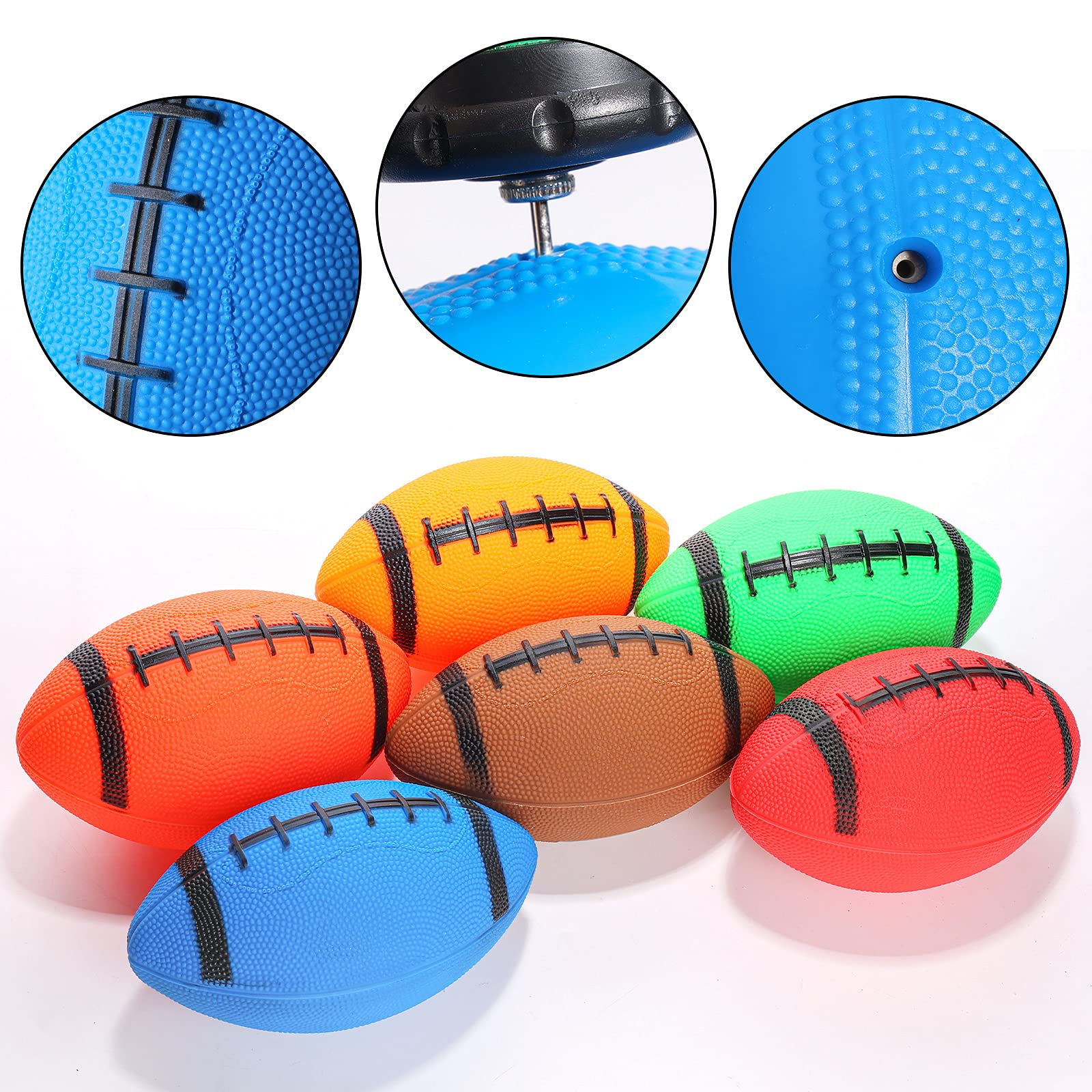 6PCS Mini Inflatable Football Toys for Kids - Outdoor/Indoor Play & Party Favors