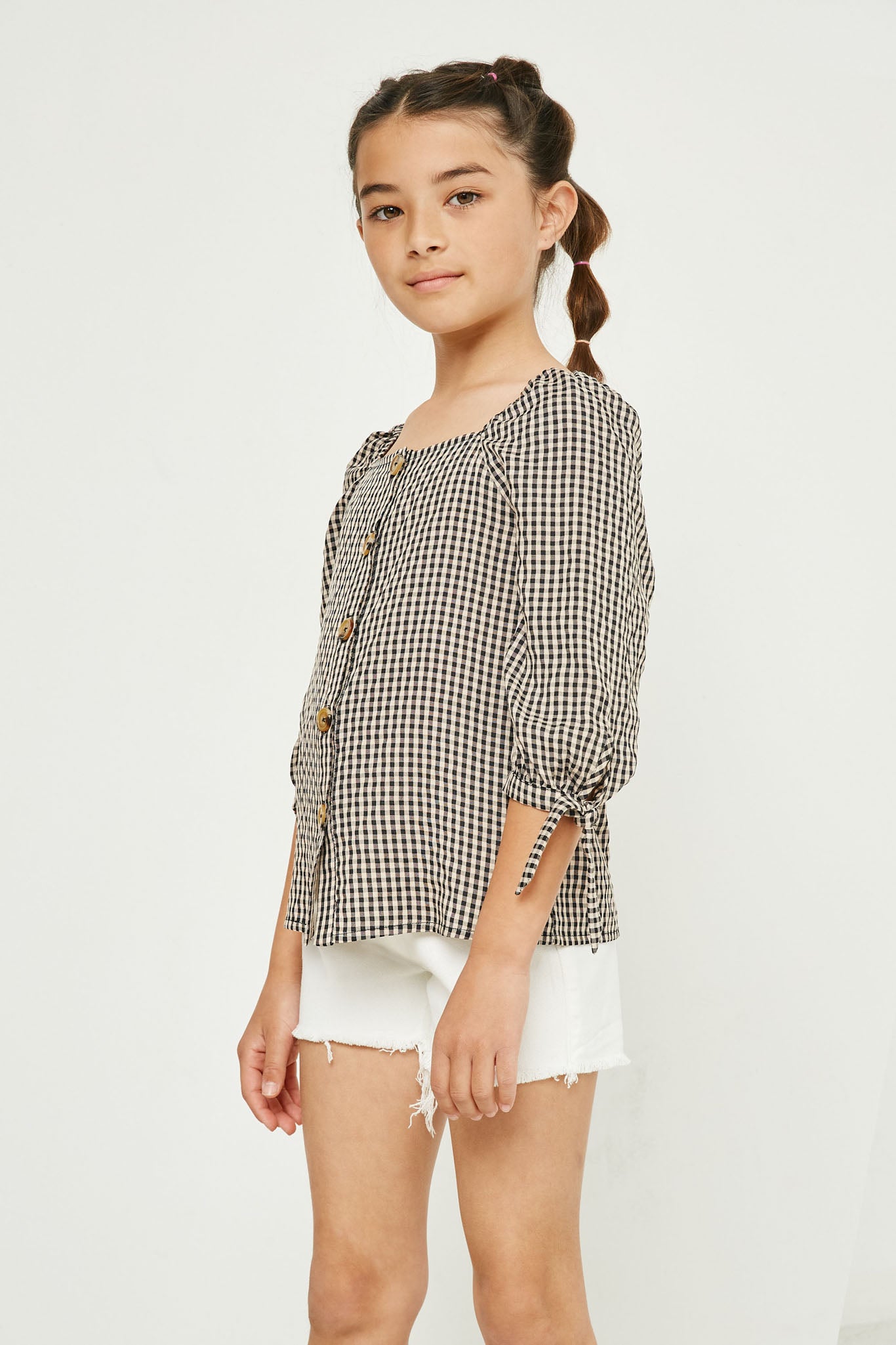 Stylish Gingham Print Blouse for Women - Trendy Checkered Shirt for Spring & Summer - Perfect for Office, Date Night & Casual Outfits