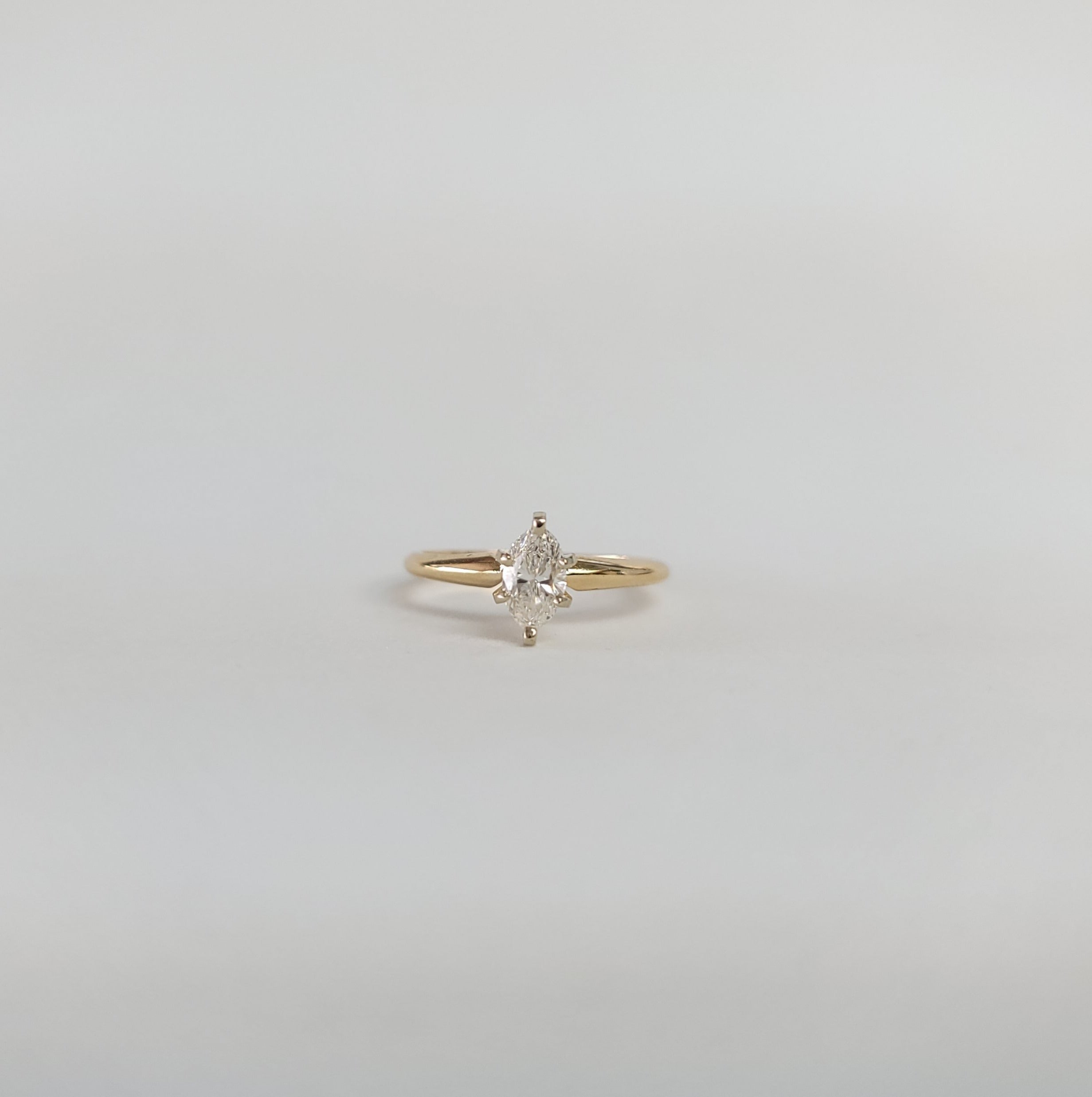 0.5 Carat Marquise Solitaire Diamond Engagement Ring - Perfect for Proposals, Weddings & Anniversaries