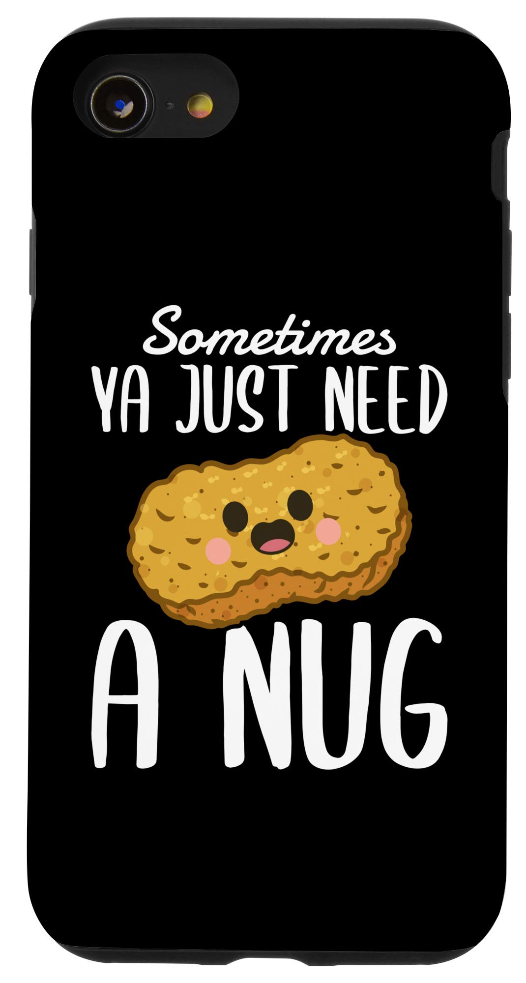 Funny Fast Food Lover iPhone SE (2020)/7/8 Phone Case - Cute Chicken Nugget Design - Perfect Gift for Foodies & iPhone Users - Great for Work, School & Everyday Use