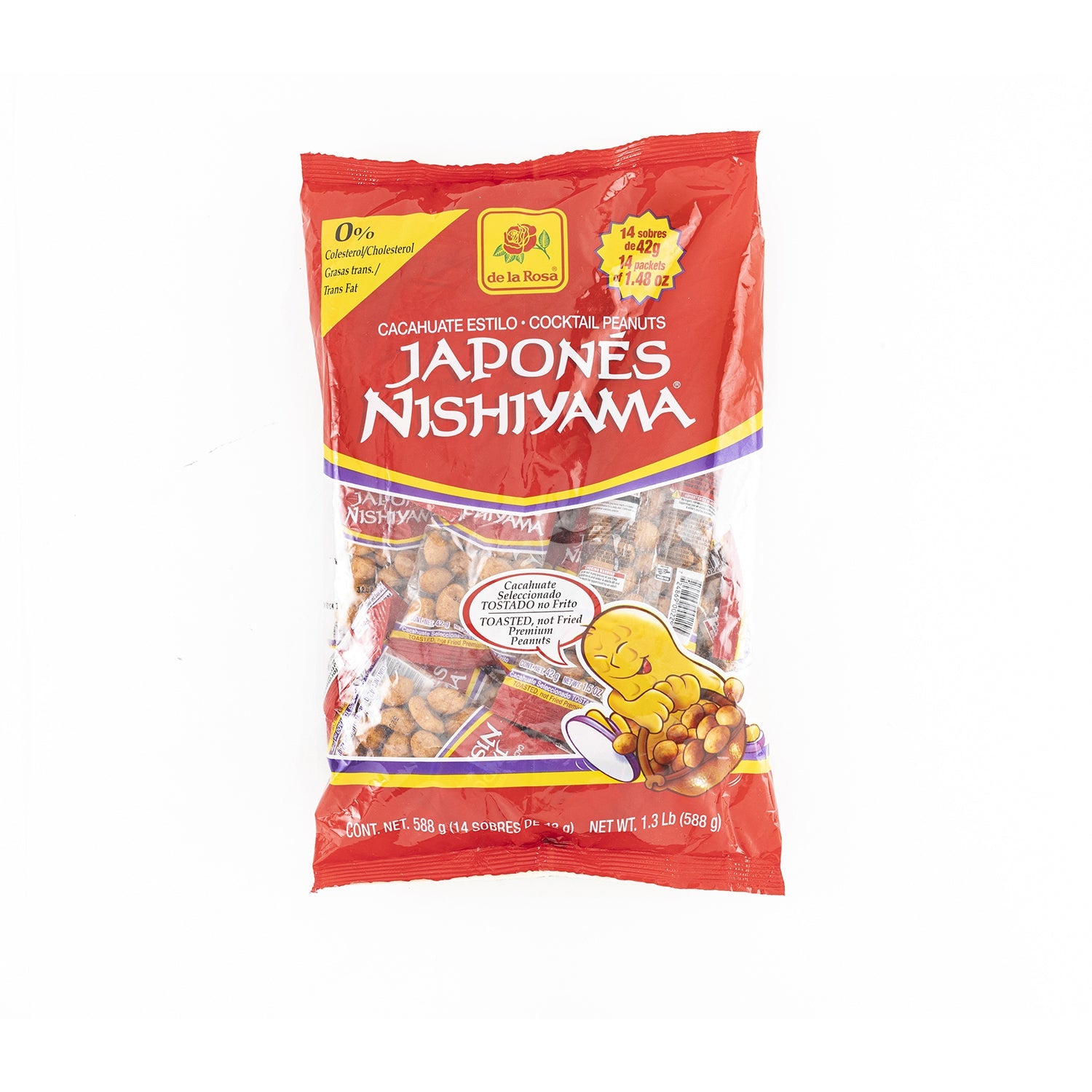 De La Rosa Japanese Peanuts 14ct Bag - Crunchy Snack for Parties, Movie Nights & On-the-Go Munching
