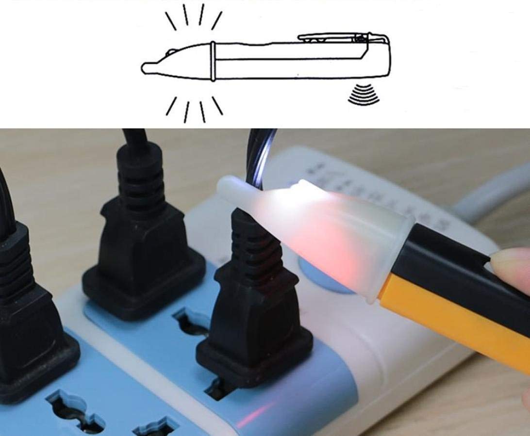 Non-Contact Voltage Tester Pen 90-1000V AC - Battery Powered Electrical Detector with LED Light & Audible Alarm - Perfect for Home Electrical Safety Checks, DIY Projects, and Professional Electricians