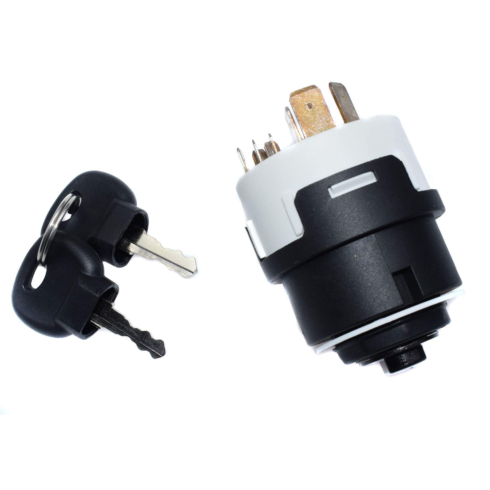 JCB New Holland Case Manitou 701/80184 701/45500 Replacement Ignition Switch with 2 Keys - Compatible with Tractors, Excavators & Heavy Equipment - Perfect for Farm, Construction & Industrial Use