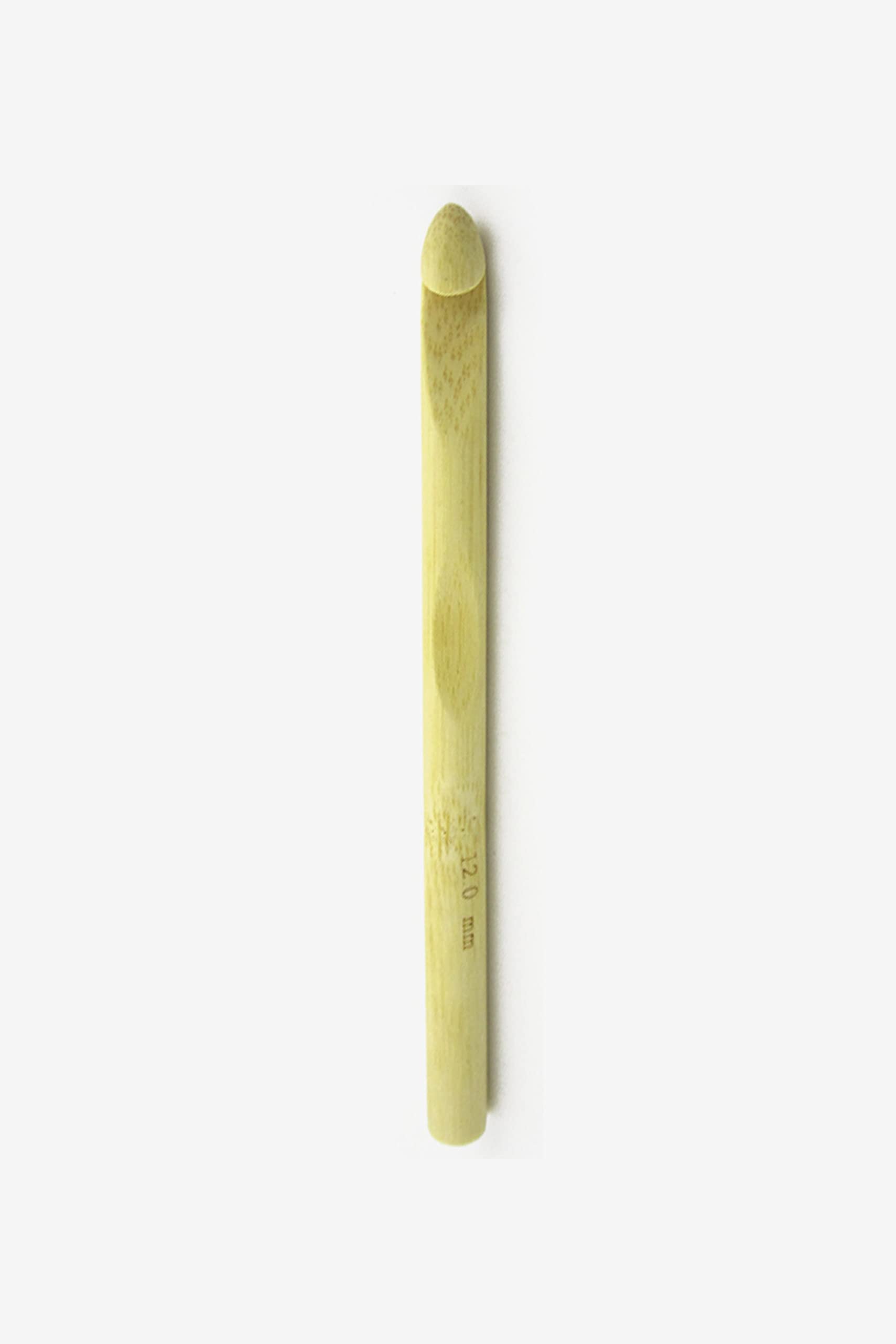 Hoooked 12mm Bamboo Crochet Hook - Ergonomic Light Wood Knitting Needle for Chunky Yarn, Perfect for Blankets, Scarves & DIY Crafts