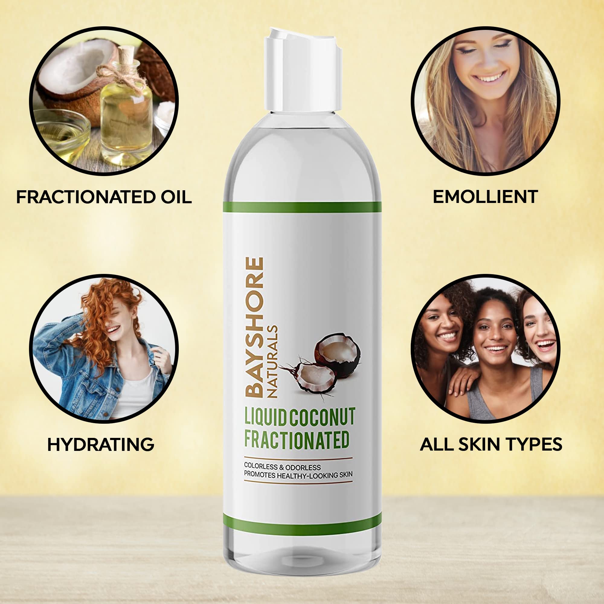 **Organic Fractionated Coconut Oil - 16 Fl Oz | Pure Carrier Oil for Essential Oils, Hair & Skin Care | Moisturizing Massage & Aromatherapy Oil for Relaxation & Spa Use**