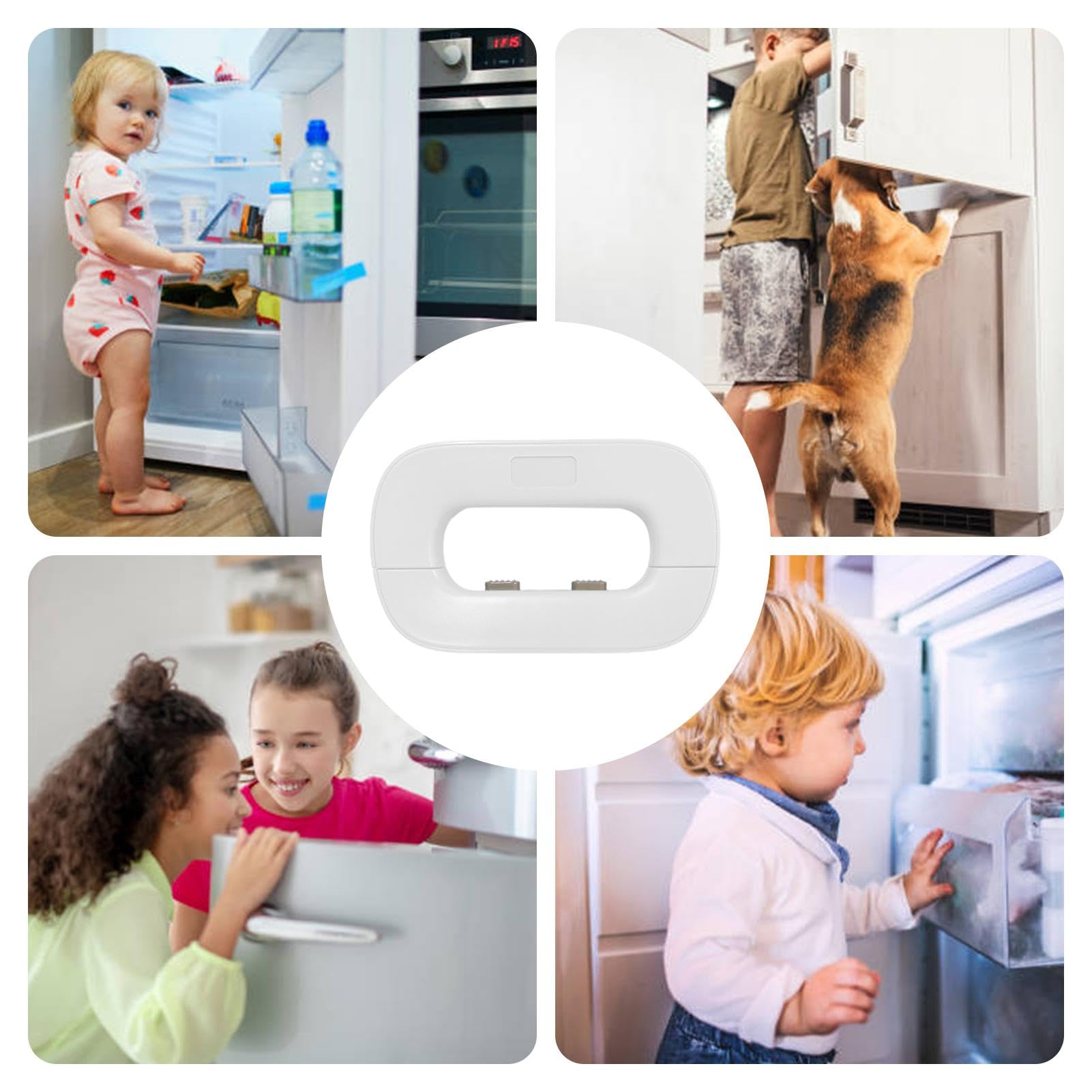 Child Proof Fridge Lock - Baby Safety Refrigerator Latch & Cabinet Door Lock for Kitchen, Freezer, Oven & Drawers | Secure Home Childproofing Solution for Toddlers & Kids | Perfect for Child Safety in Kitchens & Appliances