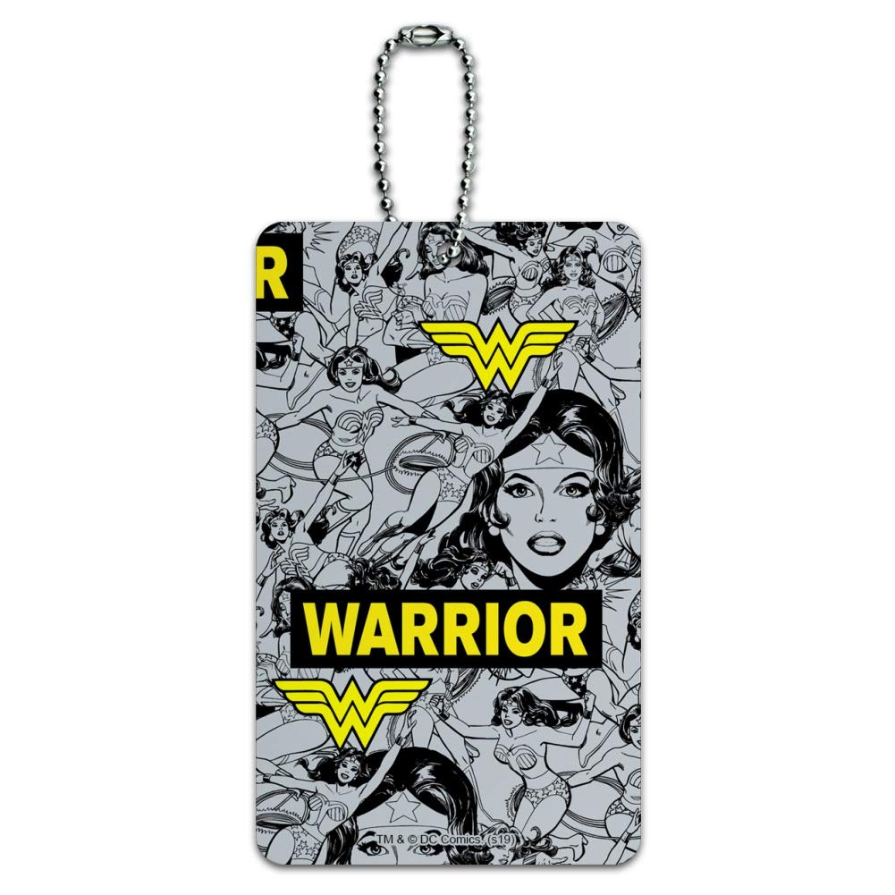 Wonder Woman Warrior Pattern Luggage Tag - Durable Suitcase ID Card for Carry-On Bags - Perfect for Travel, Cosplay & Superhero Fans
