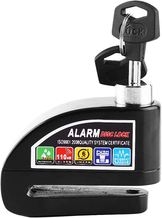 Bicycle Disk Brake Anti-Theft Alarm Lock - Waterproof Security Bike Lock with 120dB Alarm for Outdoor Cycling, Commuting, and Parking Protection