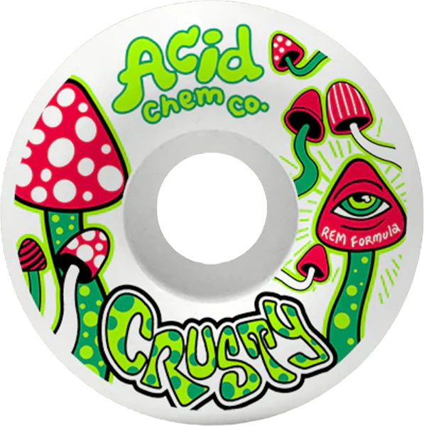 Santa Cruz Acid Weissmann Rem 57mm 99a White Skateboard Wheels (Set of 4) - High Performance Wheels for Street Skating and Park Riding