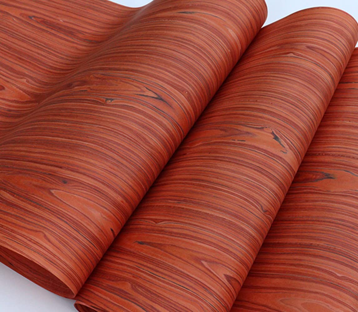 Premium Red Rosewood Wood Veneer Sheet (60x250cm) - Natural Wood Finish for Furniture Restoration, Speaker Cabinets, Tables, Shelves & Kitchen Cabinets - Perfect for Home, Hotel & Office Decor Projects