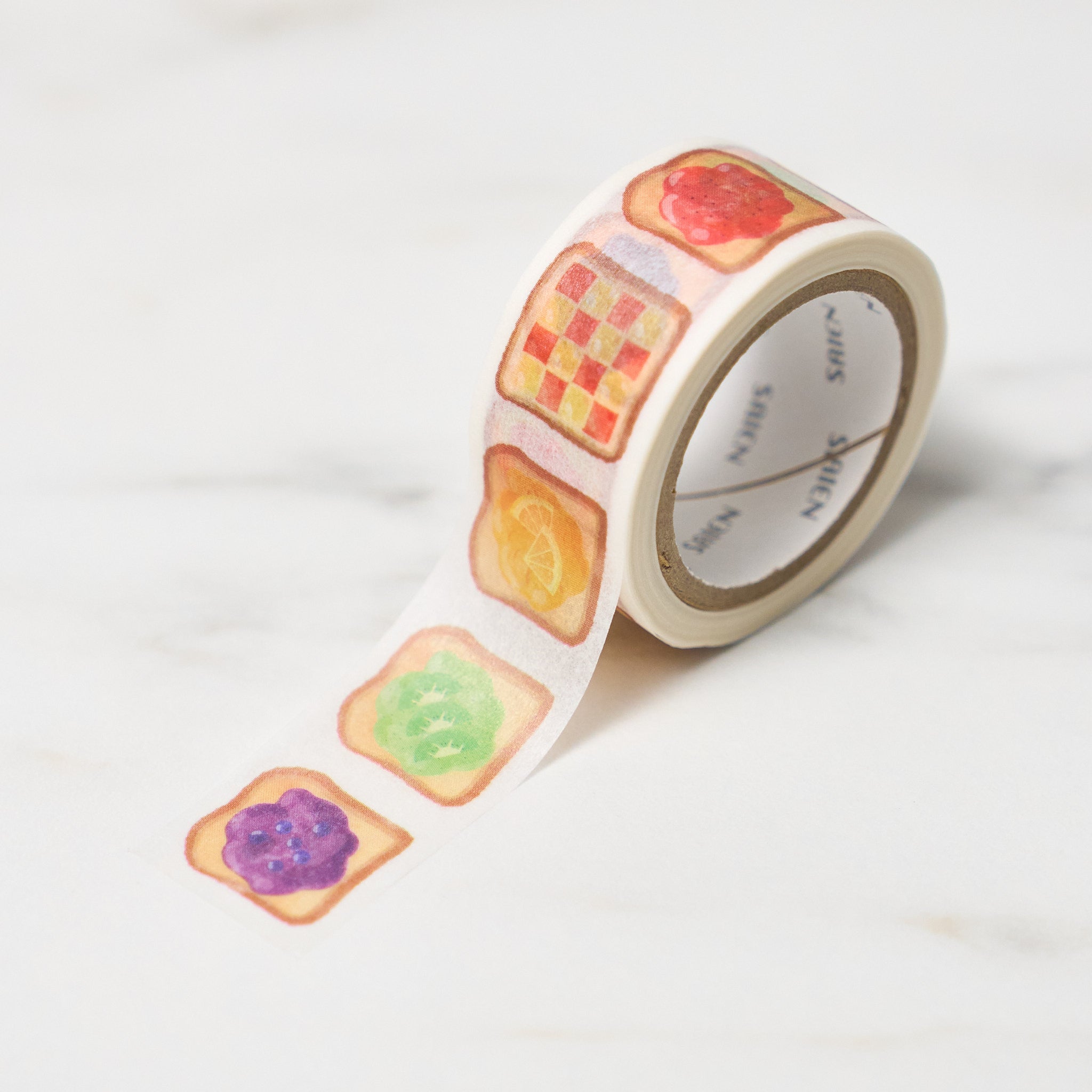 SAIEN Love Toast Series Masking Tape - Decorative Washi Tape for Scrapbooking, Journaling, DIY Crafts & Gift Wrapping